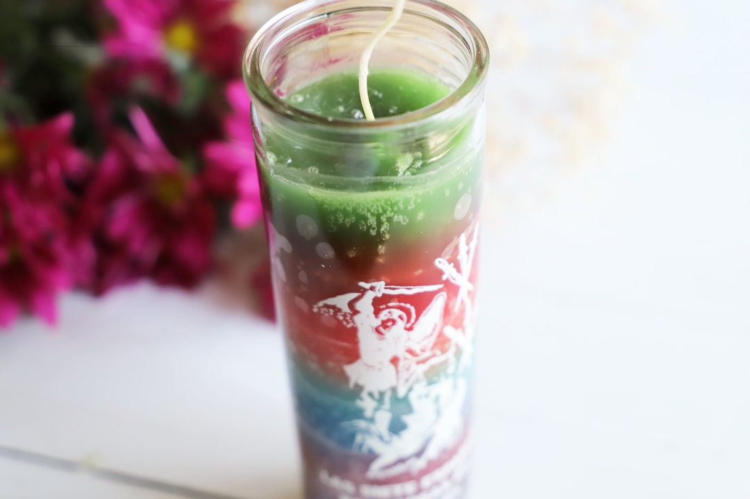 Archangel Michael 7 Day Ritual Candle, 7 Color Candle, Ritual Candle
