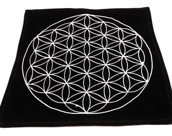 Flower of Life Charging Mat - sacred geometry, crystals, altar tool, altar decor, crystal grid