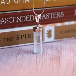 Natural Aquamarine Crystal Pendant, Aquamarine Stone, March Birthstone, Gift Idea