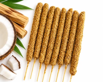 Palo Santo Coconut Incense Sticks (8pk): 4.5 Inch Tropical Woody Aroma