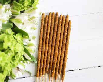 Incienso de Champa y Olivano: Mezcla de resina de flor de templo, paquete de 9