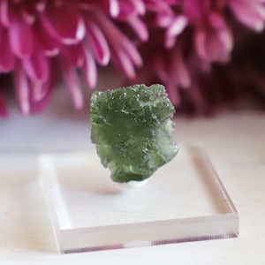 Moldavite Crystal Specimen – Raw Tektite for Spiritual Awakening, Energy Clearing and Transformation | High Vibration Meteorite Stone
