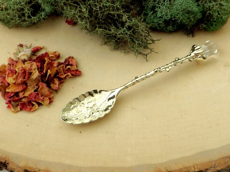 Vintage Style Apothecary Teaspoon Decorative Spoon Floral Etsy