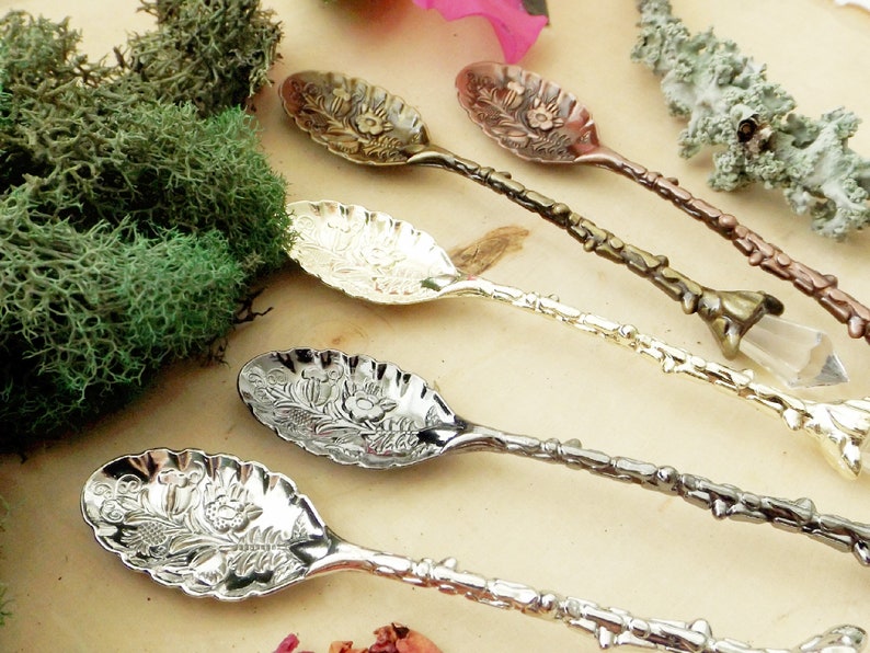 Vintage Style Apothecary Teaspoon Decorative Spoon Floral Etsy