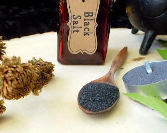 Ritual Black Salt for Spells | Jinx Removing | Witches Salt | Protection Salt | Banishing | Root Worker | Altar Salt | Wiccan | Pagan