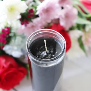 Black 7 day ritual candle, Protection, Transformation, Unscented, Jar Candle, Altar Candle, Ritual Candle