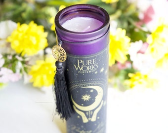 Purifying Moon Ritual Jar Candle, Palo Santo, Lavender, Clearing, Soothing