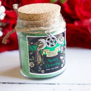 Money Drawing Ritual Sprinkling Powder - Mojo Bag, Smudging, Prosperity, Abundance, Wealth, Dressing Candles, Annointing