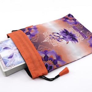 Bolsa de Tarot Namaste Om: Crepe francés, Cartas de Oráculo