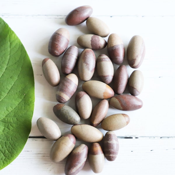 25 piece WHOLESALE LOT Mini Shiva Lingam, Natural Stone, Narmada River Stone, Tumbled Stone