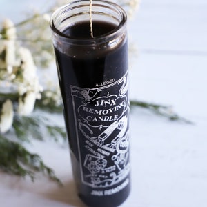 Jinx Removing 7 Day Ritual Candle, Black Candle, Altar Candle, Unscented Candle