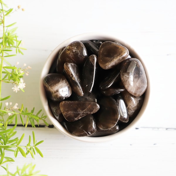 Natural Smoky Quartz, Smoky Quartz Stone, Tumbled Smoky Quartz, Polished Smoky Quartz