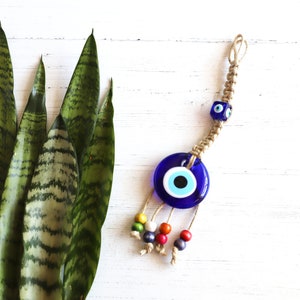 Evil Eye Home Amulet, Glass Evil Eye, Wall Hanging, Wall Charm, Housewarming Gift