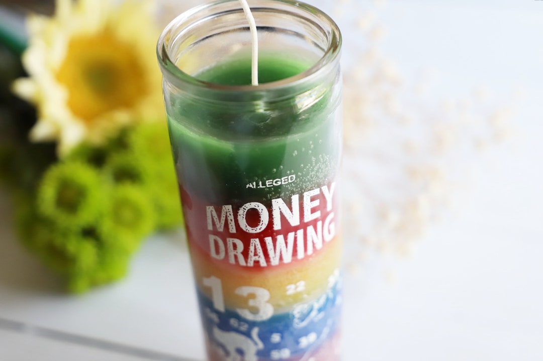 Money Drawing 7 Day Ritual Candle, Lucky Candle, Novena Candle, Ritual