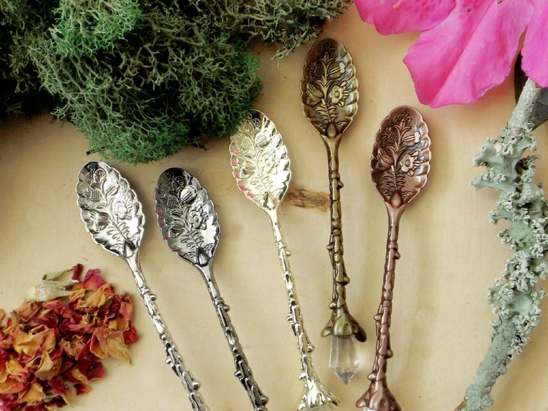 Vintage Style Apothecary Teaspoon Decorative Spoon Floral Etsy
