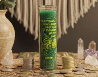Green Bayberry 7 Day Candle: Luck, Prosperity & Renewal