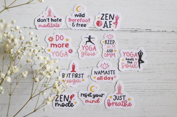 Do More Yoga Sticker Pack Set 12 Pieces Yoga Lover - Etsy