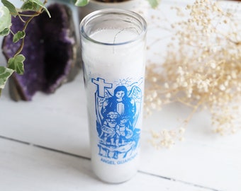 Guardian Angel 7 Day Altar Candle, Ritual Candle, Prayer Candle, White Candle, Unscented