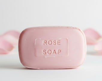 Rose Soap: Gentle Ritual Bath Bar, 3.3oz, Lightly Scented