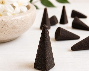 Nag Champa Incense Cones (20pk): Sandalwood Floral Meditation Aroma