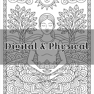 Immagine da colorare/Stampa/A4/Decorazione/File digitale/PNG/Arte da parete/Relax/Printable/Download/File Digitali/Mandala
