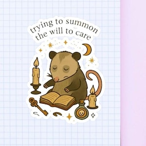 Possum Sticker Funny Cute Animal Decal for Laptops Water Bottle sticker for Journal sarcastic funny sticker