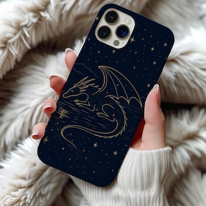 Fourth Wing Dragon Phone Case: Galaxy Fantasy Tough Cover
