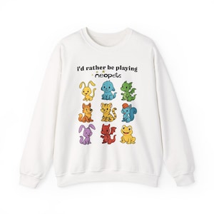 Neopets Sweatshirt: Cozy Gamer Style - Embroidered Fan Gift