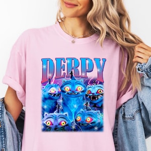 Kpop Demon Hunters Derpy T-Shirt, Demon Hunter Tiger Shirt, Derpy The Tiger And Bird Shirt, Saja Boys Shirt, Gift For Kpop Demon Hunters