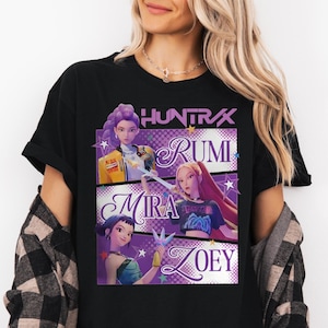 Huntrix Girls Shirt,Kpop Demon Hunters T-shirt,Vintage Huntrix Shirt,Huntrix Fan Shirt Gift,Rumi Zoey Mira Graphic Shirt,Kpop Huntrix
