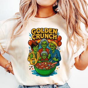 The Golden Crunch Shirt, Horror Movie TShirt, The Golden Girls Shirt, Scary Movies Shirt, The Golden Girls Horror Halloween Blood Moon Shirt