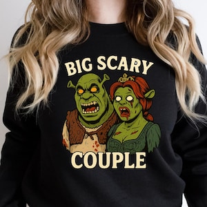 Big Scary Shrek Couple Halloween Shirt, Shrek Tshirt, Halloween Tee, Matching Couple Shirt, Scary Tshirt, Halloween Gift