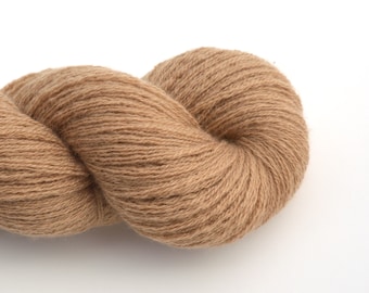 DK Weight Cashmere Recycled Yarn in Tan, Reclaimed and Ecofriendly, Lot 020223