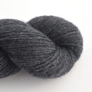 Reclaimed Cashmere Yarn, Light Fingering Weight, Charcoal Grey, Lot 030125, Reclaimed and Ecofriendly