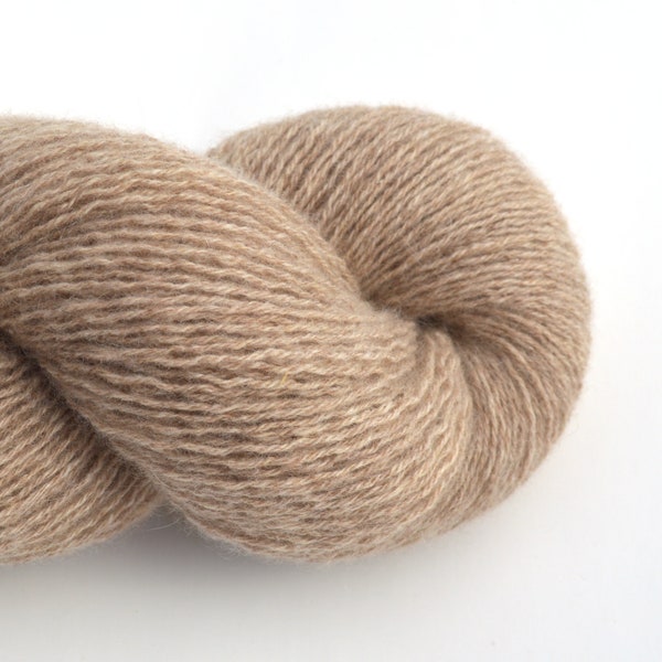 Heavy Lace Weight Cashmere Recycled Yarn in Sand, Lot 130124, Reclaimed and Ecofriendly