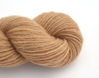 Merino Camel Blend Recycled Yarn, Aran Weight, Lot 011123, Tan