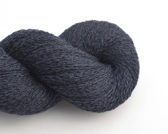 Lace Weight Silk Cashmere Recycled Yarn in Steel Grey, Lot 130223