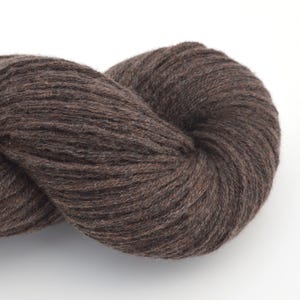 Aran Weight Cashmere Recycled Yarn in Dark Brown, Reclaimed and Ecofriendly, Lot 040425