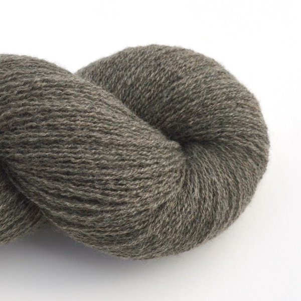 Lace Weight Cashmere Recycled Yarn in Earthy Gray, Reclaimed and Eco-friendly, Lot 050124