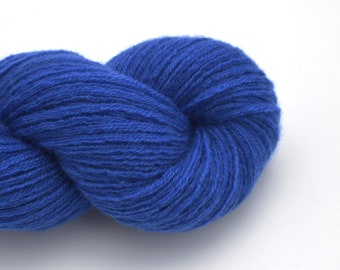 Sport Weight Cashmere Recycled Yarn, True Blue, Lot 130723, Reclaimed and Ecofriendly