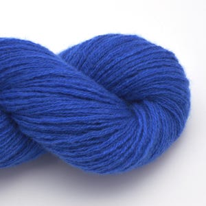 Sport Weight Cashmere Recycled Yarn, True Blue, Lot 020625, Reclaimed and Ecofriendly