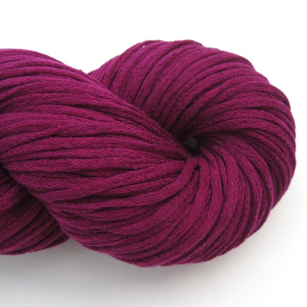 Sport Weight Silk Recycled Yarn, Fuchsia Purple, 160 Yards