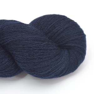 Lace Weight Cashmere Recycled Yarn in Navy, Reclaimed and Eco-friendly, Lot 071224