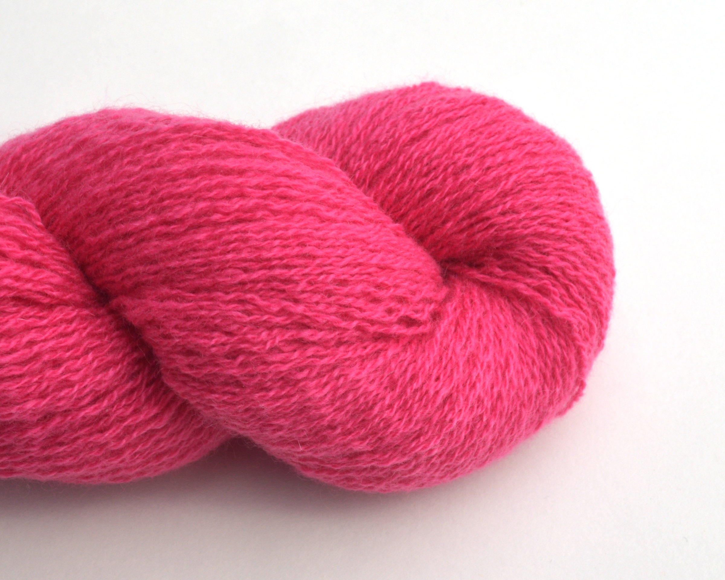 Lace Weight Cashmere Recycled Yarn in Hot Pink Reclaimed and Etsy