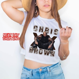 Chris Brown Tour Breezy Bowl XX V2 Vintage Crop Top, Concert Retro 2025 Crop Top, Chris Brown Graphic Crop Top, Music Tour Y2k Crop Top
