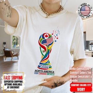 World Soccer 2026 Shirt, USA Canada Mexico, Championship 2026, Football Cup, World Soccer 2026 Shirt, International Football Shirt image 7