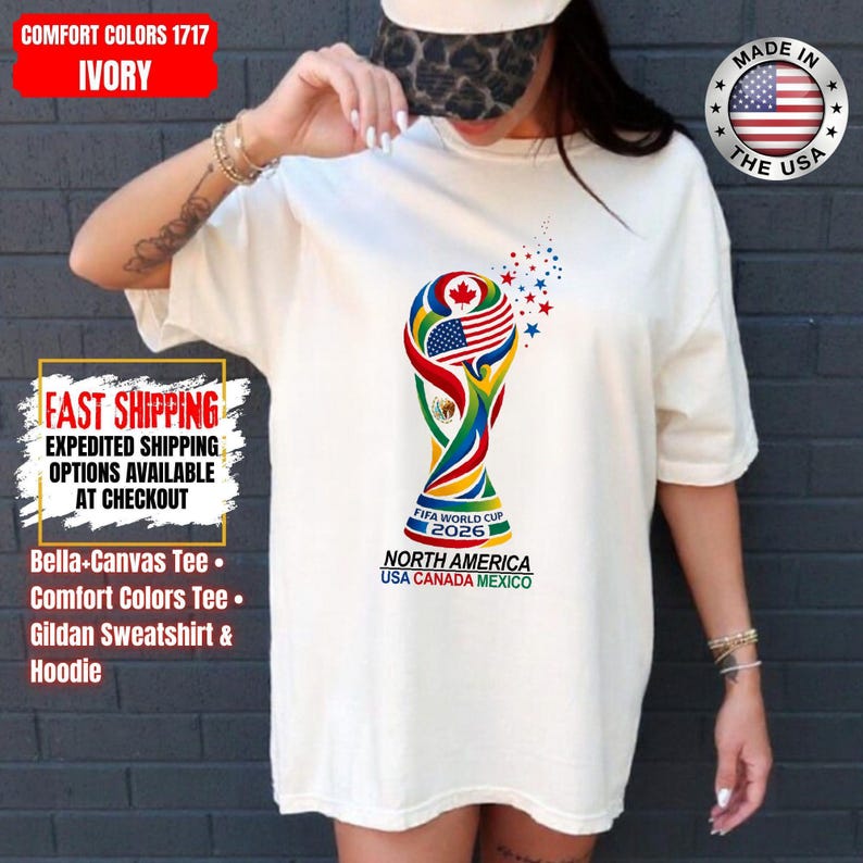World Soccer 2026 Shirt, USA Canada Mexico, Championship 2026, Football Cup, World Soccer 2026 Shirt, International Football Shirt image 10