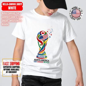 World Soccer 2026 Shirt, USA Canada Mexico, Championship 2026, Football Cup, World Soccer 2026 Shirt, International Football Shirt image 2