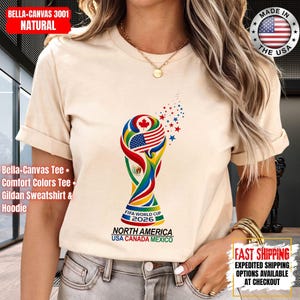 World Soccer 2026 Shirt, USA Canada Mexico, Championship 2026, Football Cup, World Soccer 2026 Shirt, International Football Shirt image 9