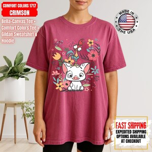 Hei Girl Hei Moana Comfort Colors Shirt, Disney Princess Moana Shirt, Disney Trip Sweatshirt, Disney Toddler Kids Shirts immagine 8